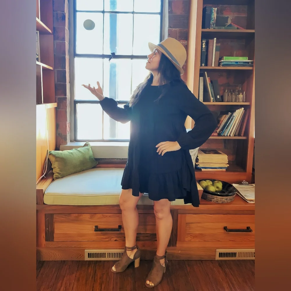 Black Ruffled Dress - Picture 5 of 12